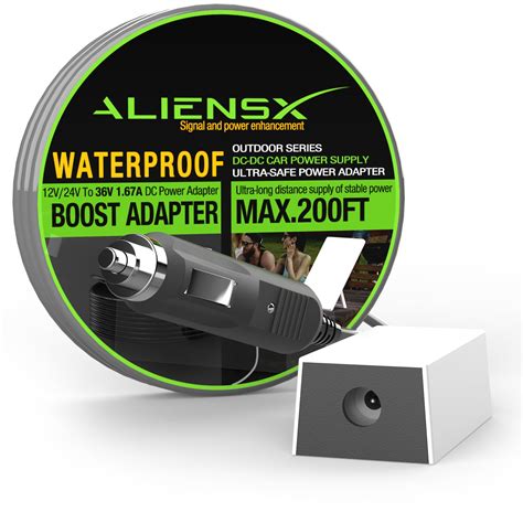 ALIENSX 36V Car Power Adapter for Starlink Mini, 12V/24V to 36V Step-Up
