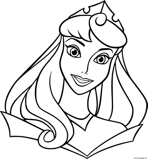 Princess Disney Aurora Sleeping Beauty Coloring Page Printable