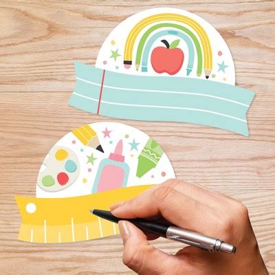 Big Dot Of Happiness Cute And Colorful School - Diy Blank Paper Desk Or ...