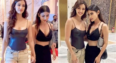 New Bffs Disha Patani And Mouni Roy Walk Hand In Hand Twin In Sexy