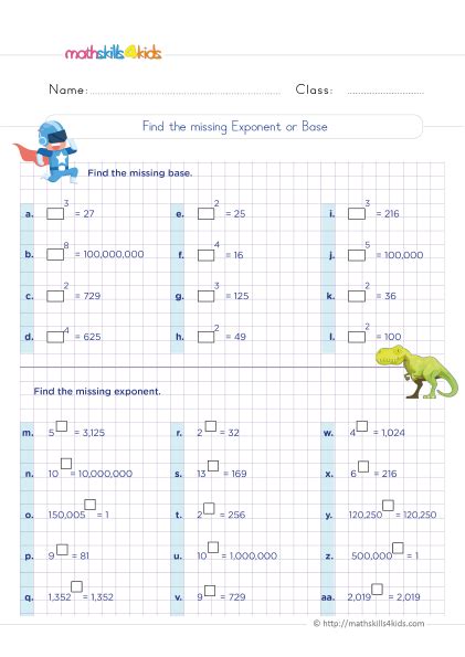 Unlock The Magic Of Exponents Interactive Worksheets For Grade 5