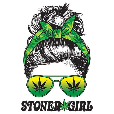 Stoner Girl T-shirt Heat Transfers | T-shirt Transfers | Iron-on Transfers