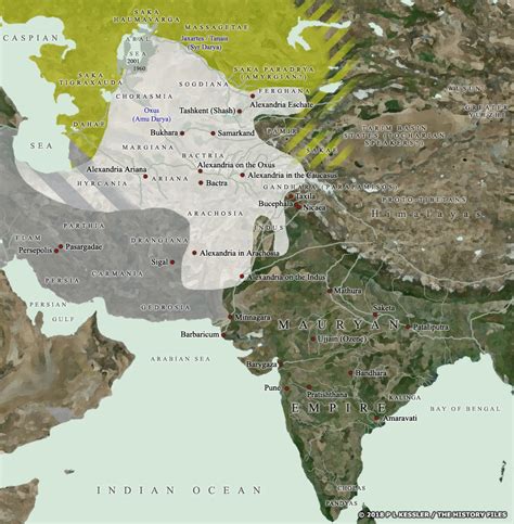 Map of Central Asia & India c.200 BC