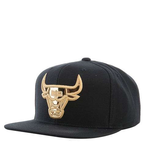 Chicago Bulls Snapback Cap Gold Rush Collection Black