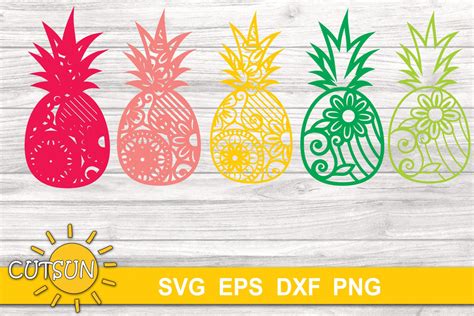 3d Layered Mandala Pineapple Svg Cut File 5 Layers So Fontsy