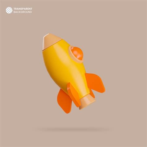 Premium PSD Rocket Isolated 3d Icon