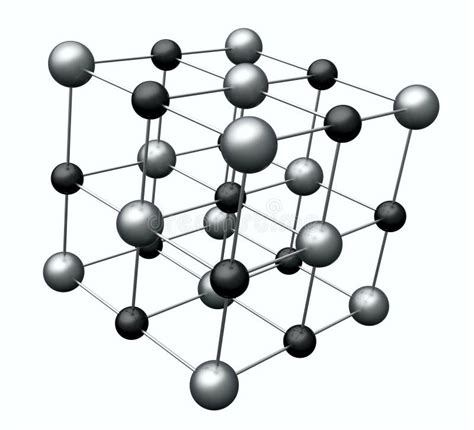 Latite De Cristal Iônico Do Cloreto De Sódio Nacl Ilustração Stock Ilustração De Pilha