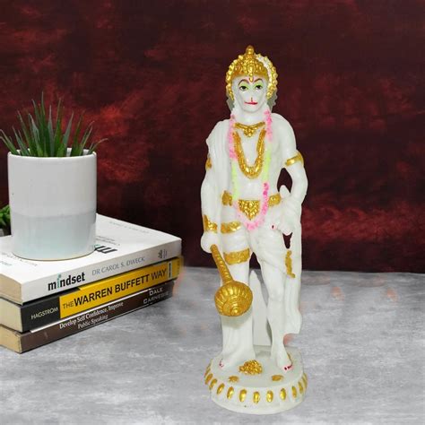 Polyresin Hanuman Standing Statue Temple Size 3 5 X 10 Inch At Rs