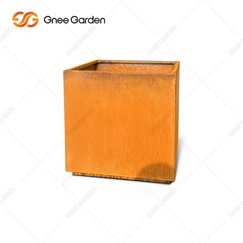 Outdoor Garden Metal Planter Corten Steel Flower Pot Corten Steel