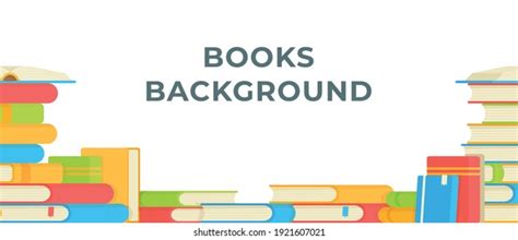 Vector Illustration Reading Books Library Stock Vector Royalty Free