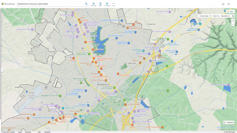 Elizabethtown, Kentucky Map