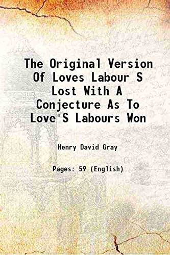 Buy The Original Version Of Loves Labour S Lost With A