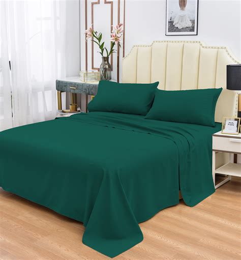 Okao Wholesale Rayon Made From Bamboo Sheet Set Twin Dark Teal Sheets