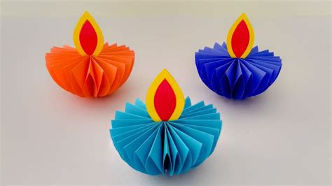 Diya Decoration Diya Making With Paper Diwali Decoration Diya