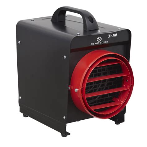 Industrial Fan Heater 3kw With Ducting Deh3001 Sealey