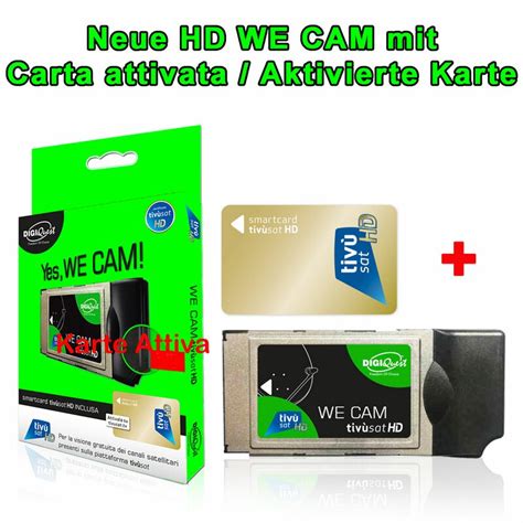 Tivusat WE CAM Digiquest Modul Mit Aktivierter Tivu Gold Karte 94 90