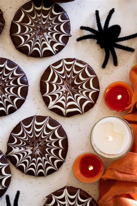 Chocolate Dipped Spiderweb Halloween Cookies Cooking Classy