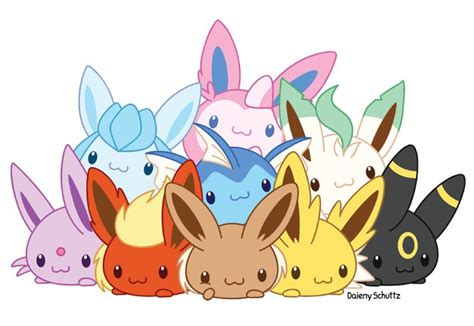 Chibi Eevolution by Daieny | Cute pokemon wallpaper, Pokemon eeveelutions, Pokemon art