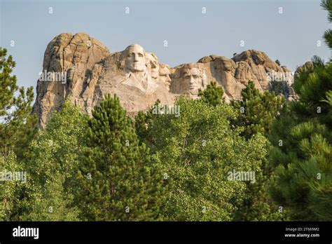 Carved Granite Busts Of George Washington Thomas Jefferson Theodore