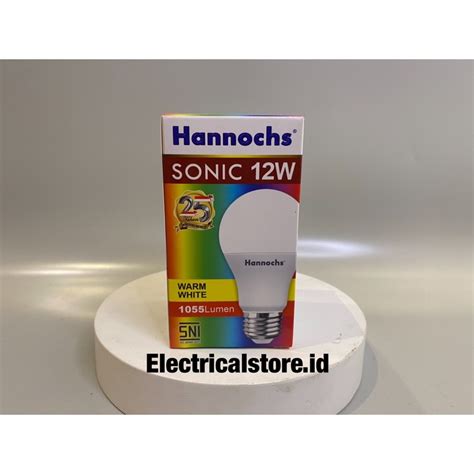 Jual Bola Lampu LED Hannochs Sonic 12 Watt Cahaya Kuning Warm White