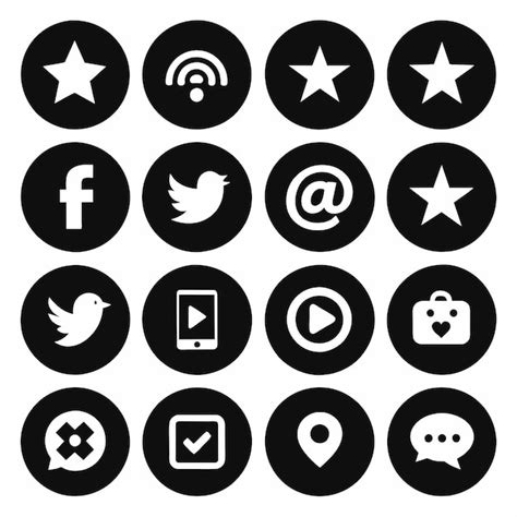 Premium Vector Social Media Icons Vector Set With Facebook Instagram