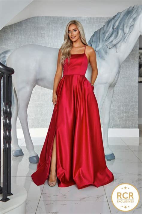 Red Satin Ballgown Prom Dress | Red Carpet Ready