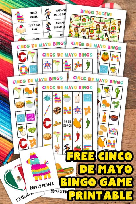 Fun Free Printable Cinco De Mayo Bingo Game Cards