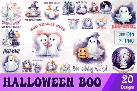 Halloween Boo Sublimation Bundle Graphic By Basilio Vintage Creative