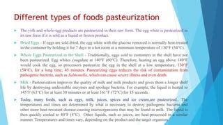 Pasteurisation of food product | PPT