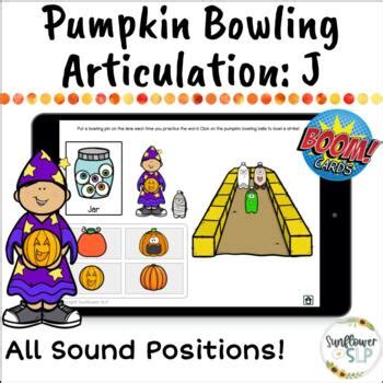 J Halloween Bowling Articulation Boom Cards For Speech Therapy