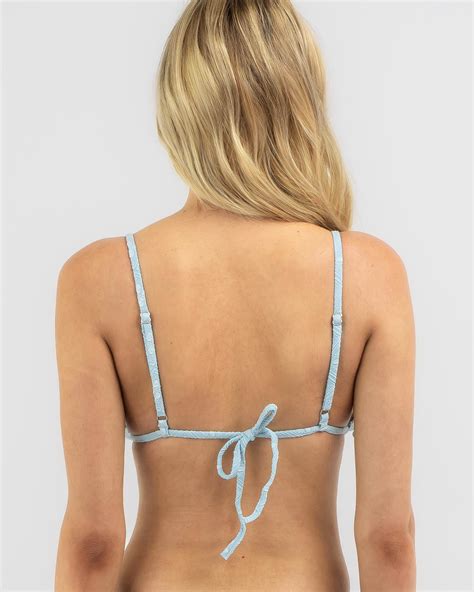 Shop Rhythm Messina Geo Slide Triangle Bikini Top In Ocean Fast