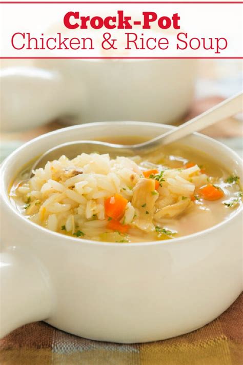 Crock-Pot Chicken & Rice Soup - Crock-Pot Ladies