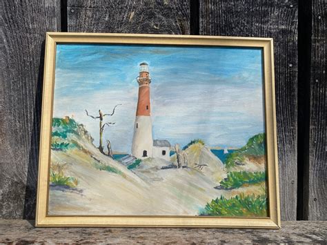 Vintage Lighthouse Painting Lighthouse Painting Painting of Lighthouse ...