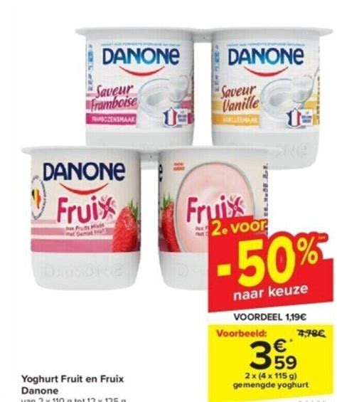 Yoghurt Fruit En Fruix Danone Promotie Bij Carrefour