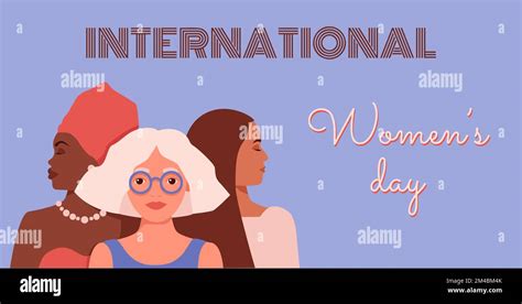 Das Internationale Poster Des Women History Month Drei Verschiedene