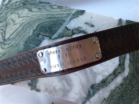 Custom Leather Bracelet Personalized Leather Cuff Bracelet Etsy