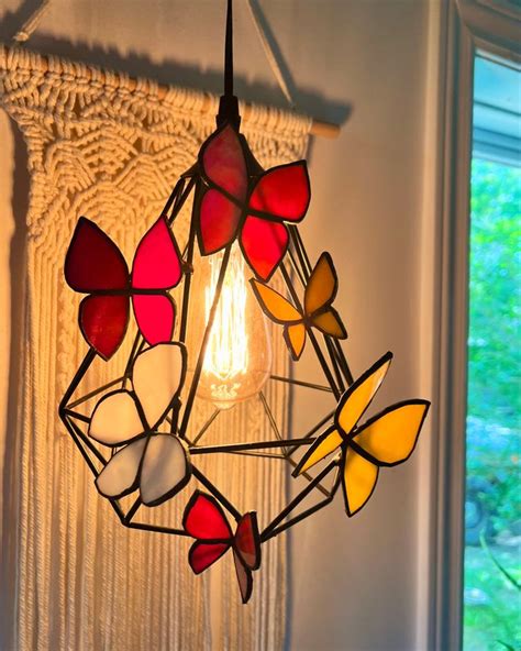 Wildlife Lane Etsy In 2024 Stained Glass Butterfly Stained Glass Diy Stained Glass Lamp Shades