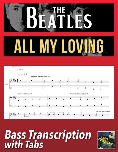 The Beatles All My Loving Bass Transcription Wit