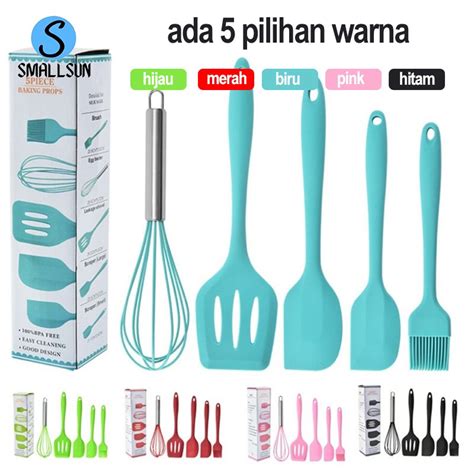 Jual Spatula Set Alat Masak In Sutil Scrap Kocokan Silicone Silikon