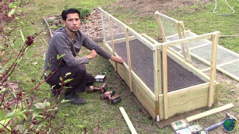 Keep The Critters Out Fencing Up The Raised Bed Youtube