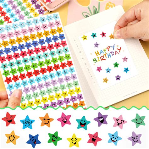 Snapklik Star Stickers Pcs Happy Smile Face Stickers