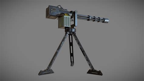 Minigun Turret Buy Royalty Free D Model By Nicholas D Nicholas