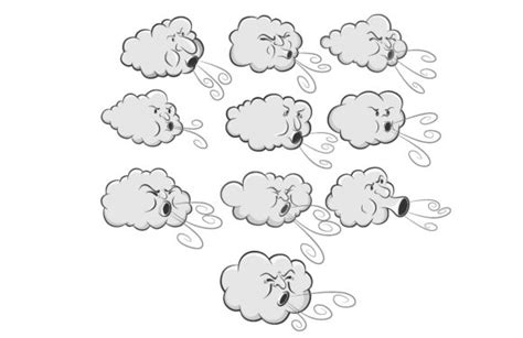 Cloud Blowing Wind Clip Art