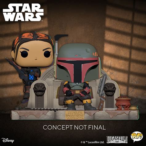 Star Wars The Mandalorian Boba Fett And Fennec Shand Funko Pop Moment