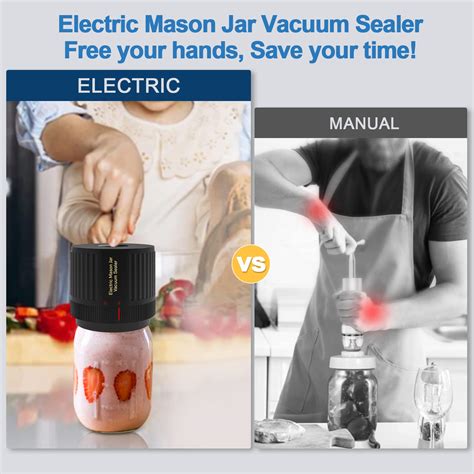 Snapklik Electric Mason Jar Vacuum Sealer Kit For Wide Mouth And