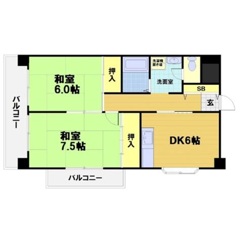 山陰本線 花園駅 地上6階建て 築37年 京都府京都市右京区太秦京ノ道町 6万円／2dk 和室6 和室75 Dk6／594㎡｜賃貸