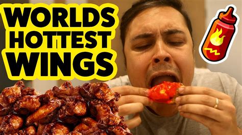 Eating The Worlds Hottest Chicken Wings Challenge Youtube