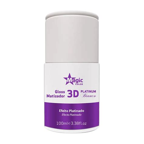 Gloss Matizador Magic Color 3d Platinum Branco Efeito Platinado 100ml Shopee Brasil