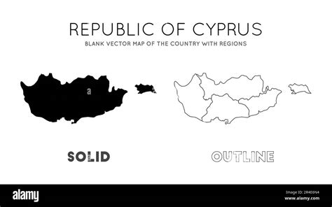 Cyprus Map Blank Vector Map Of The Country With Regions Borders Of