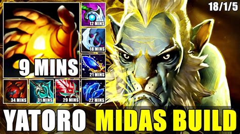 Dota 2 YATORO Phantom Lancer PRO Carry Hand Of Midas Build Fast Farm